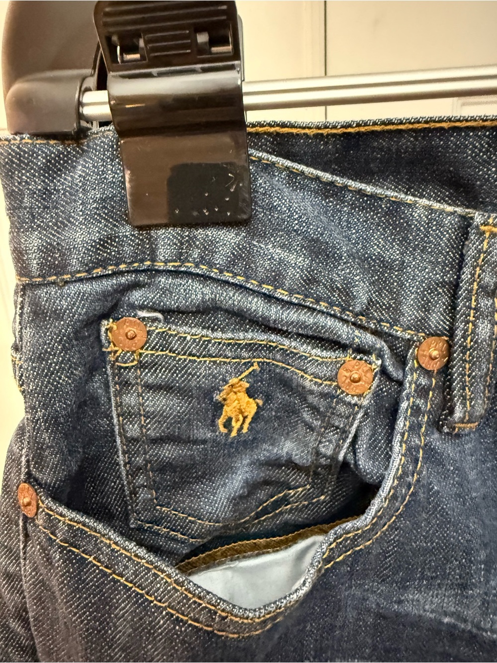 Ralph Lauren Women's Straight Leg Jeans in Dark Indigo - Picture 4 of 5